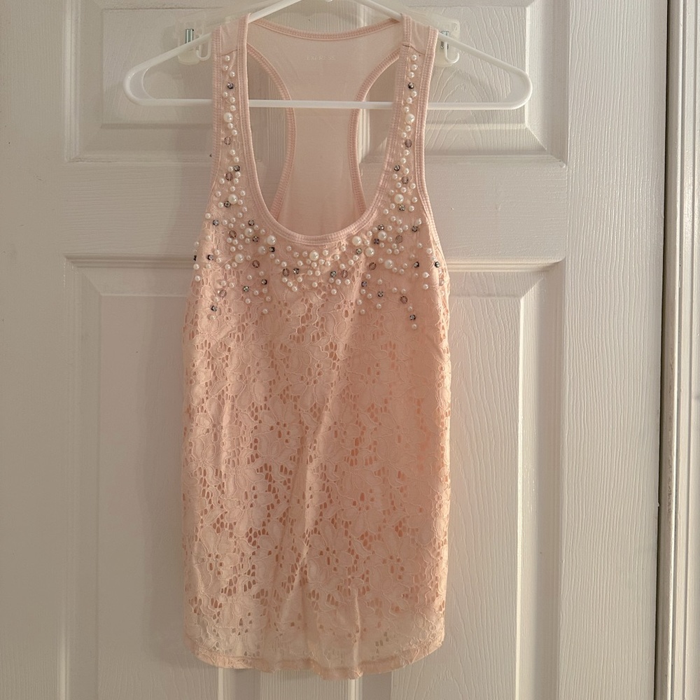 Brand new top with pearl dazzles
